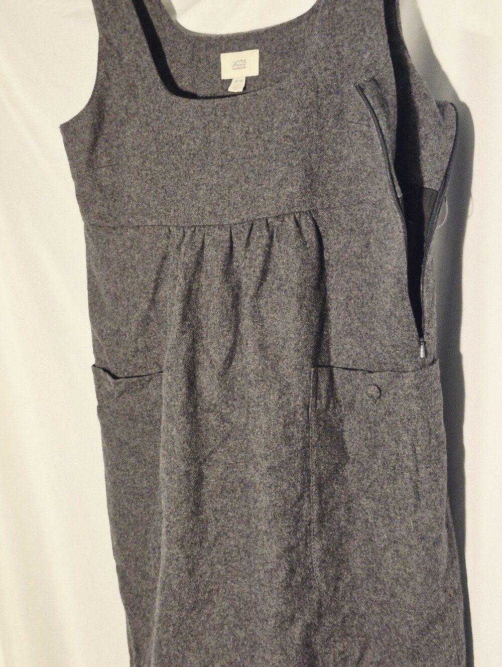 Jacob Gray Wool Blend Girls' Sleeveless Dress
